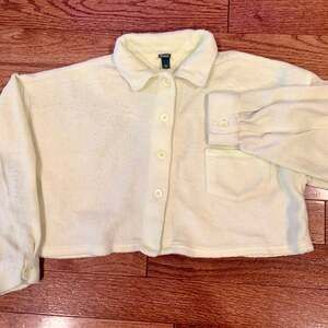 Wild Fable Mint Green Cropped Fleece Shacket Cozycore Softcore Minimalist XS